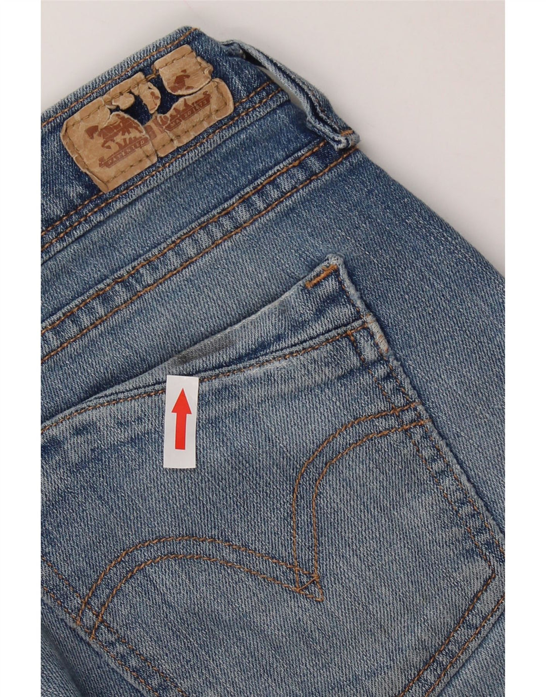 LEVI'S Ženske traper kratke hlače srednjeg rasta US 10 srednje W30 plavi pamuk
