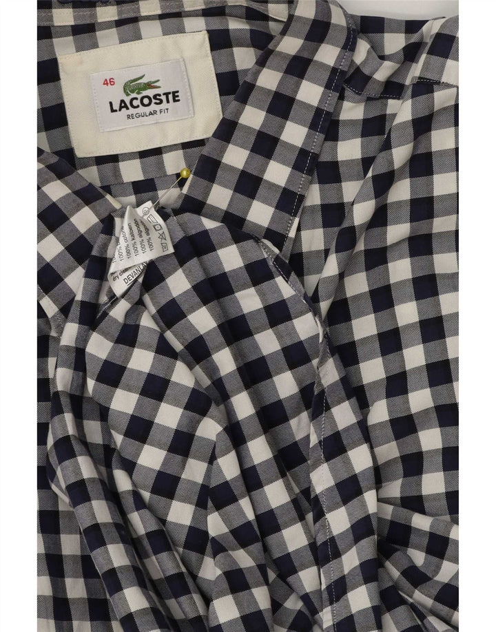 Lacoste muška košulja standardnog kroja, veličina 46 2XL tamnoplavi pamuk od ginghama