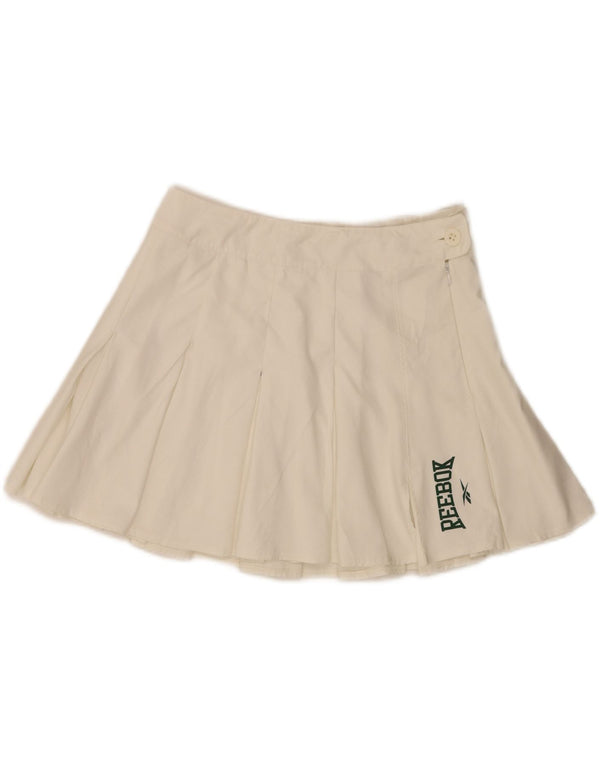 Reebok Womens Graphic Tennis Skirt UK 12/14 Medium W28 White Polyester