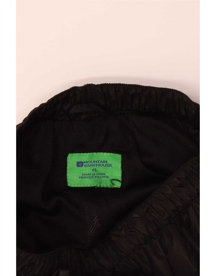Mountain Warehouse Boys Waterproof Trousers 12-13 Years Black Polyester