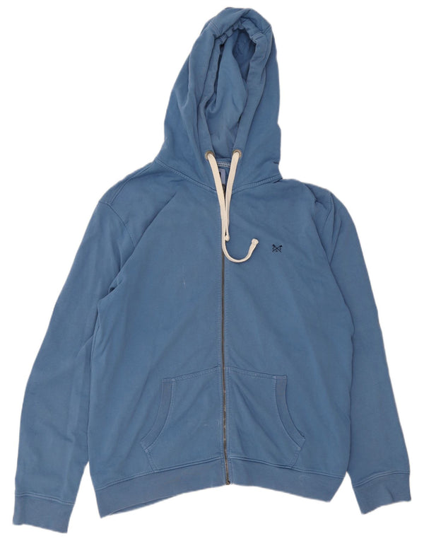 Crew Clothing Muški pulover s kapuljačom s patentnim zatvaračem XL plavi pamuk
