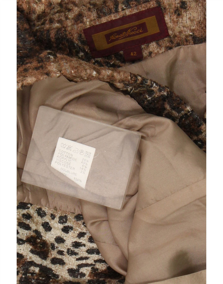 Renato Nucci ženski sako sa 2 gumba IT 42 srednje smeđi životinjski print