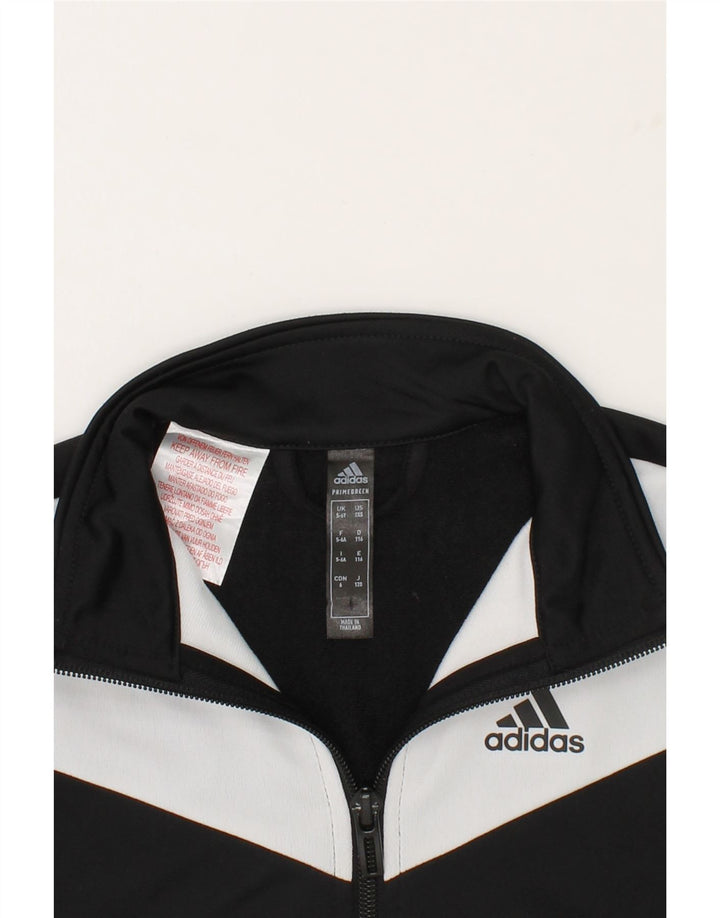 ADIDAS Boys Tracksuit Top Jacket 5-6 Years Black Colourblock Polyester Vintage Adidas and Second-Hand Adidas from Messina Hembry 