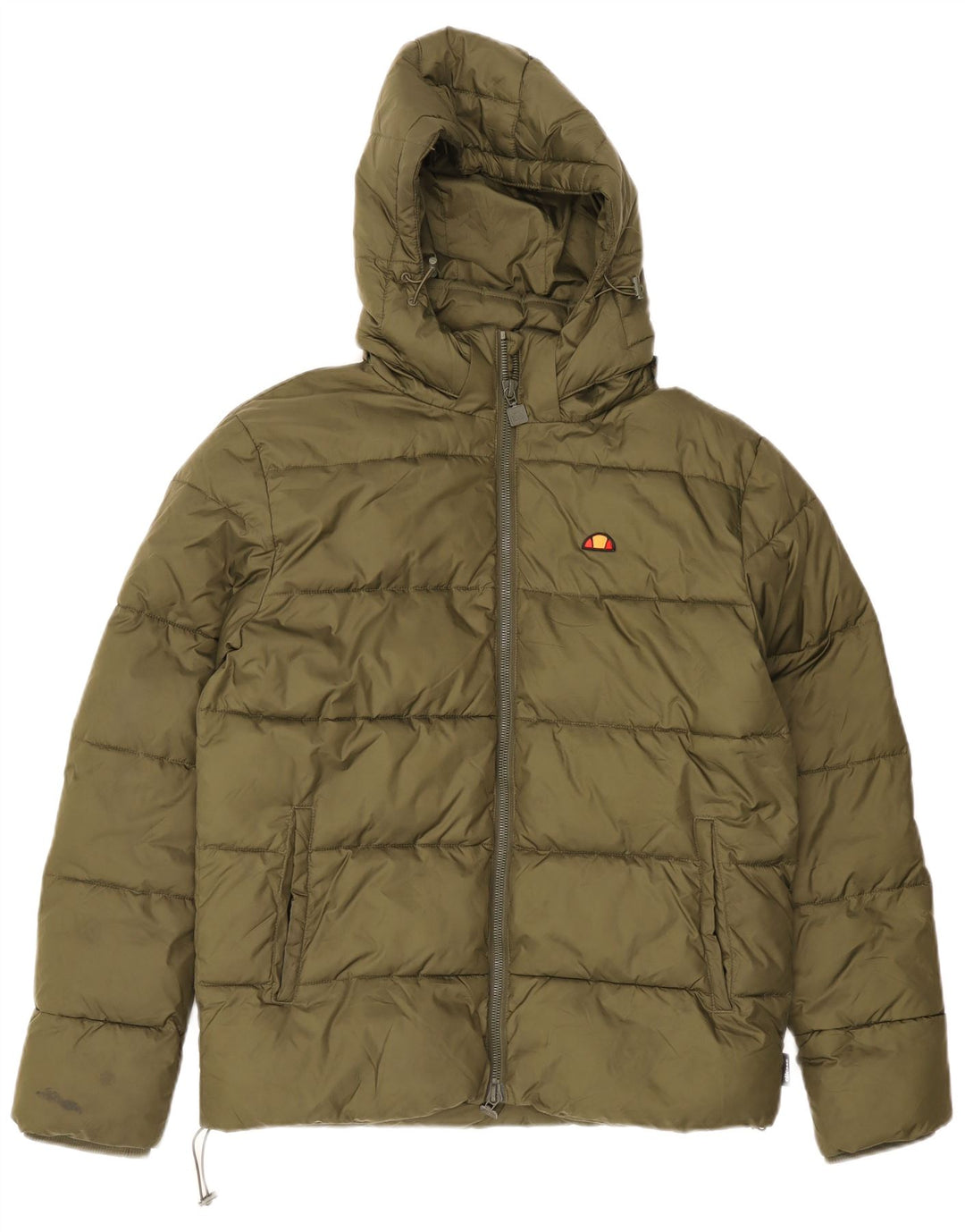 Ellesse muška podstavljena jakna s kapuljačom UK 38 srednje zelene boje od poliestera