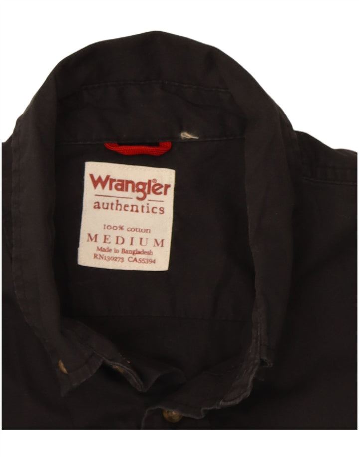 Wrangler muška košulja kratkih rukava Srednje crni pamuk
