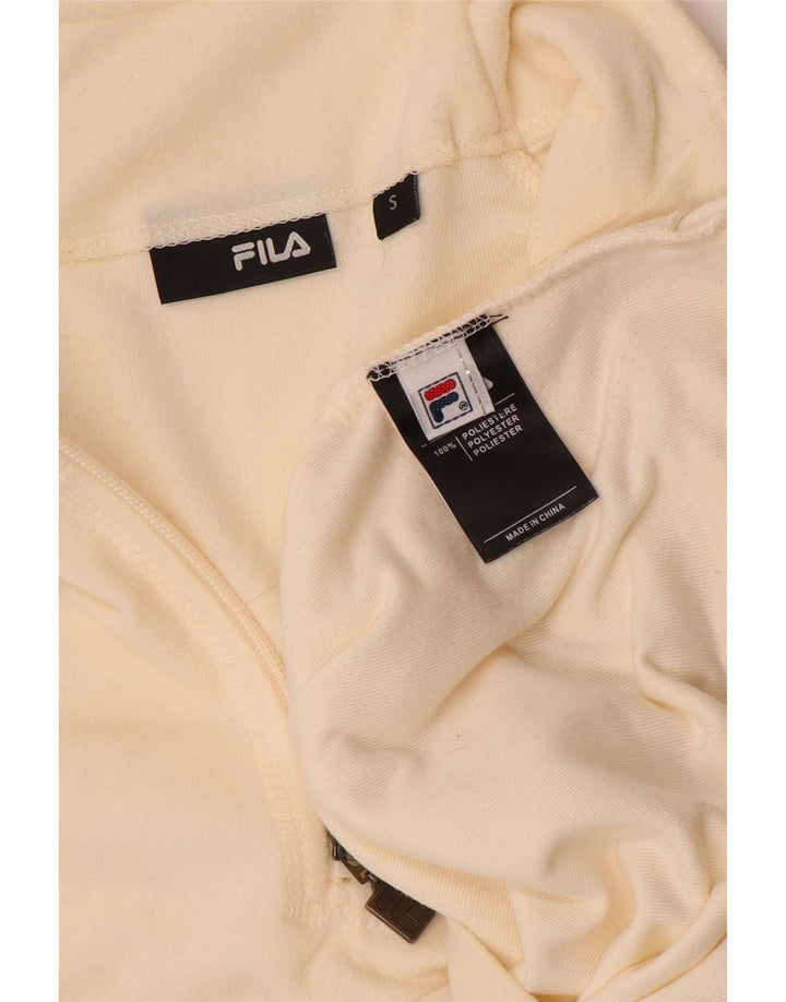 Fila Ženski džemper od flisa s patentnim izrezom UK 10 Mali prljavo bijeli poliester