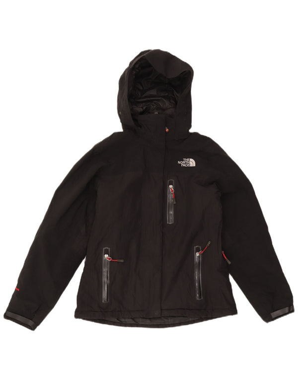 The North Face ženska kišna jakna s kapuljačom UK 10 Mala crna najlonska
