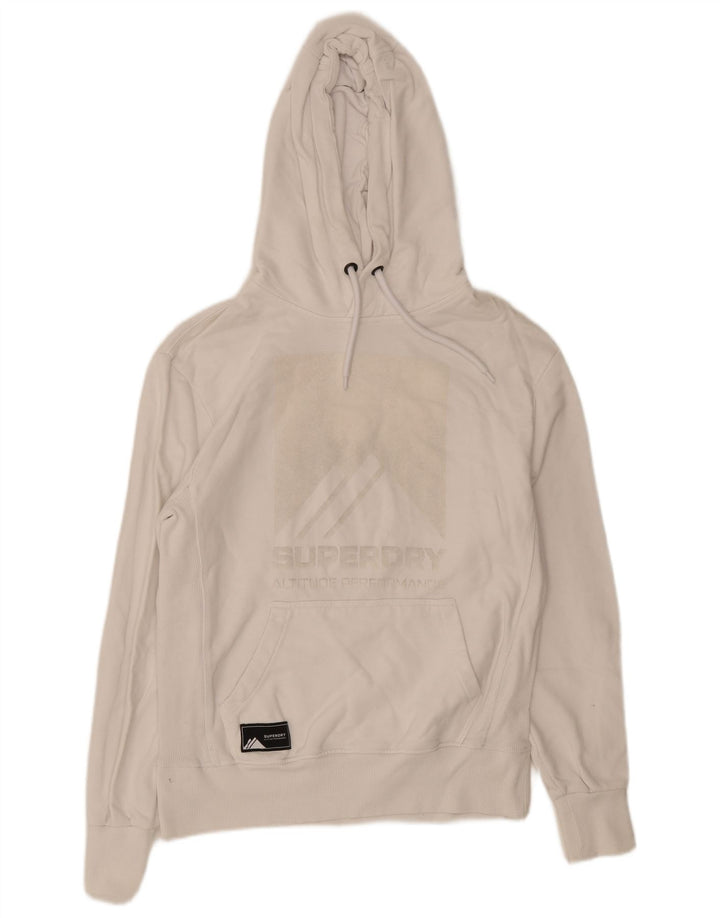 Superdry muška majica s kapuljačom s kapuljačom, mali bijeli pamuk