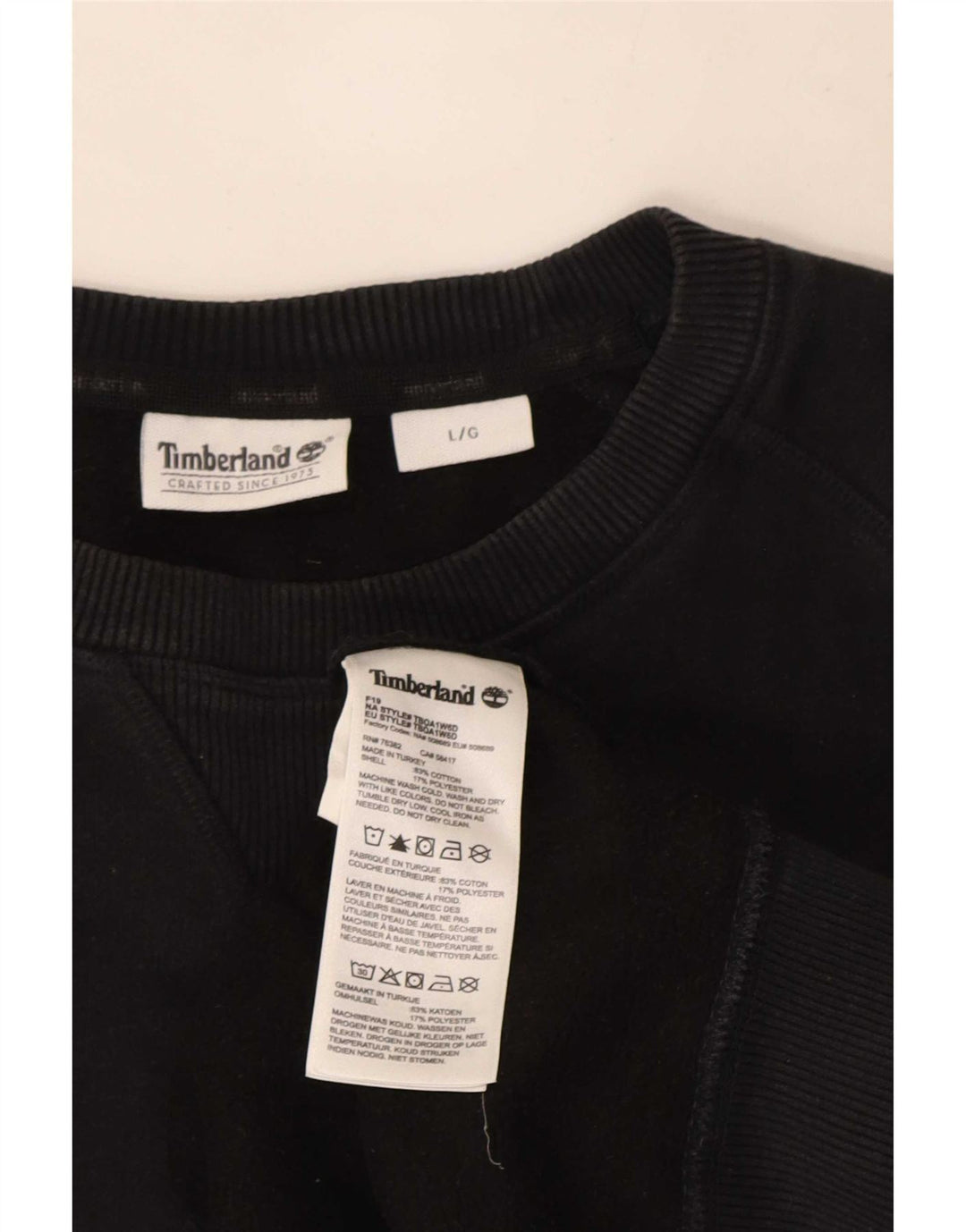 Timberland muški džemperi veliki crni pamuk