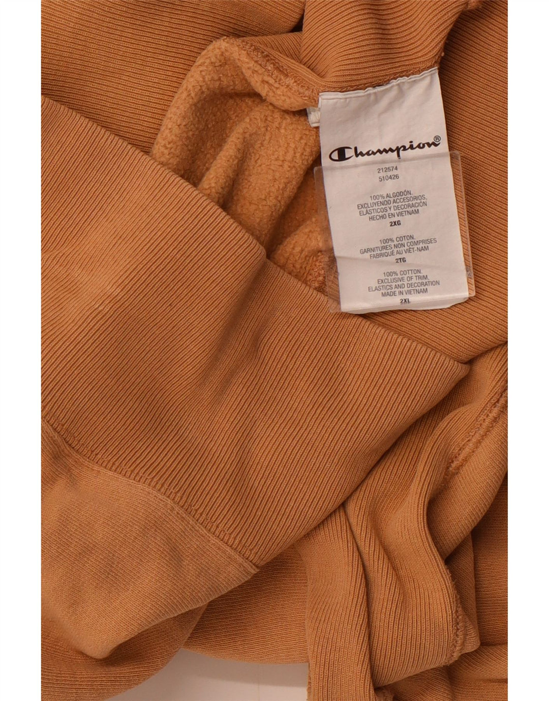 CHAMPION Ženska majica s kapuljačom s grafičkim motivima UK 20 2XL Smeđi pamuk