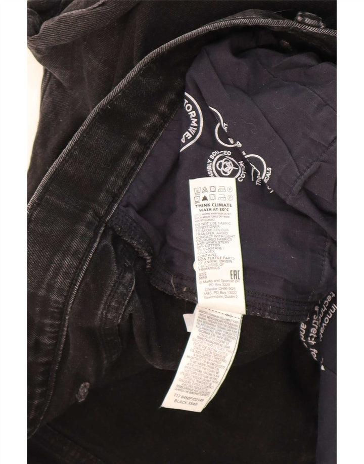Marks & Spencer muške ravne traperice W42 L27 crni pamuk