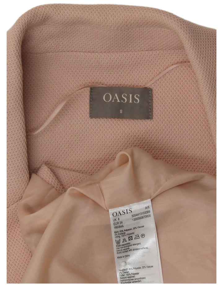 Oasis ženski dugački prsluk UK 8 mali ružičasti poliester