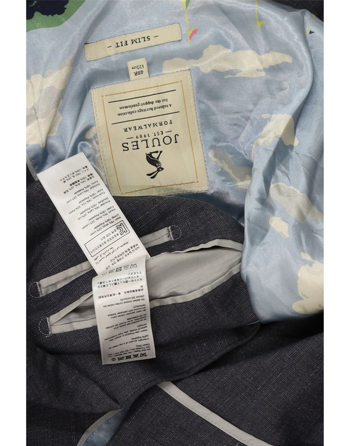 Joules muška uska jakna sa 2 gumba UK 48 4XL siva flekasta vuna