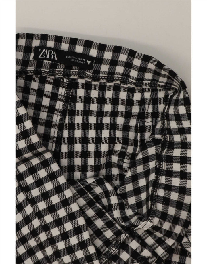 Zara ženske ležerne hlače Bootcut Large W30 L27 Black Gingham