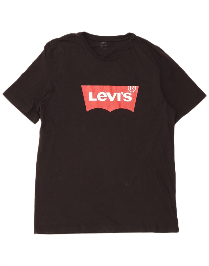 Levi's gornji dio majice s grafičkim motivima 2XL, crni pamuk
