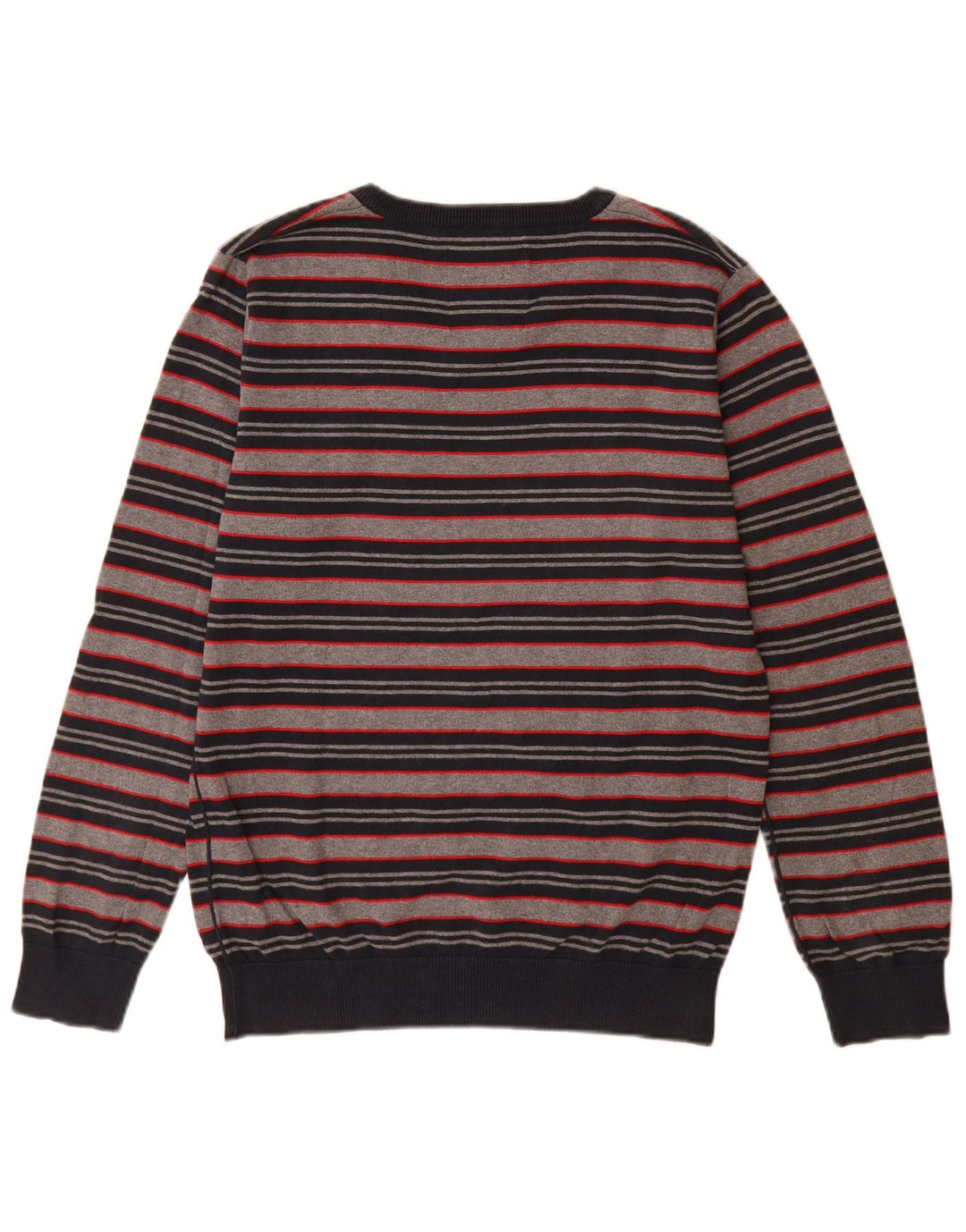 Jack & Jones muški džemper s V-izrezom, pamuk srednje sive pruge