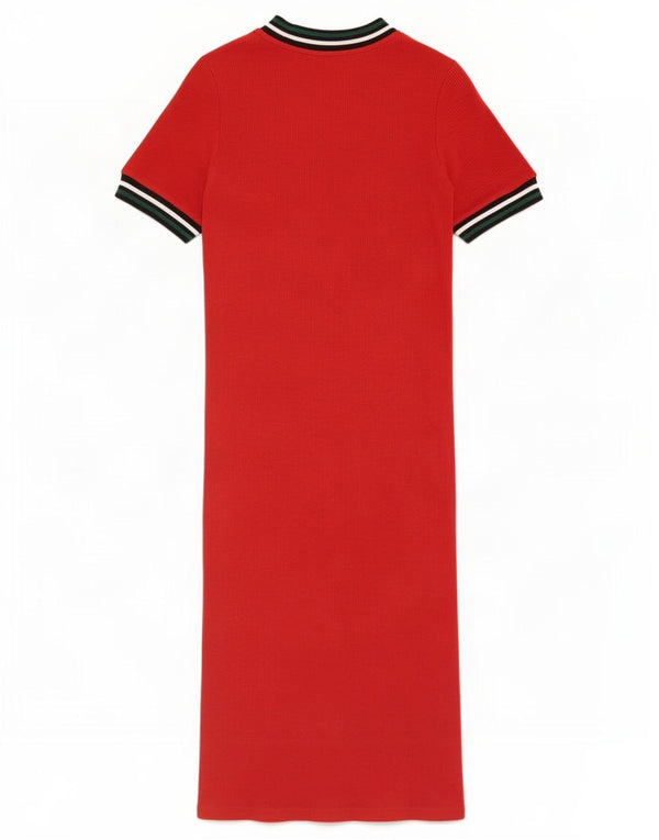 Zara ženska Trafaluc T-shirt haljina UK 12 srednje crvene boje