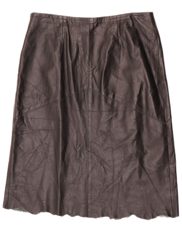 Vintage ženska kožna suknja IT 48 XL W32 crna koža