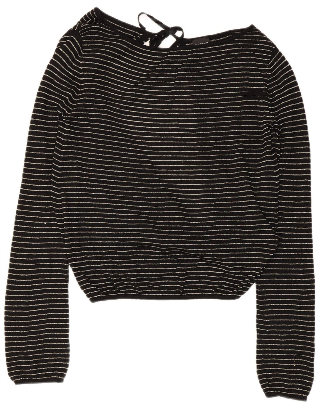 Calvin Klein ženski gornji dio kratke bluze UK 14 Velike crne pruge od viskoze