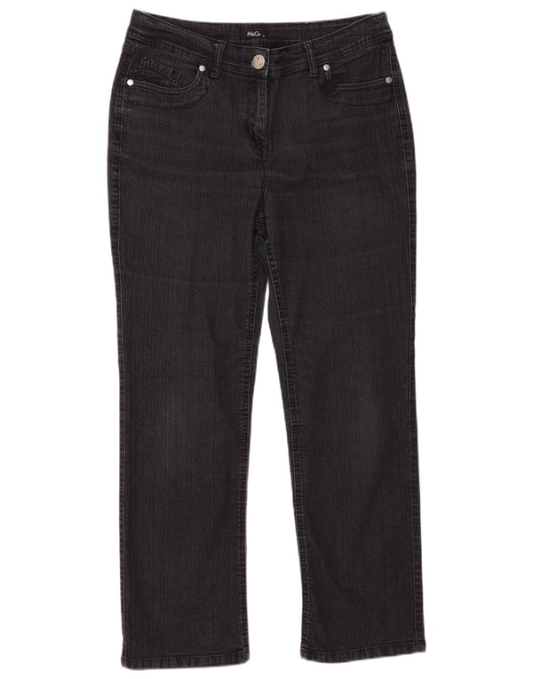 M&Co ženske ravne traperice UK 14 Large W34 L27 crne