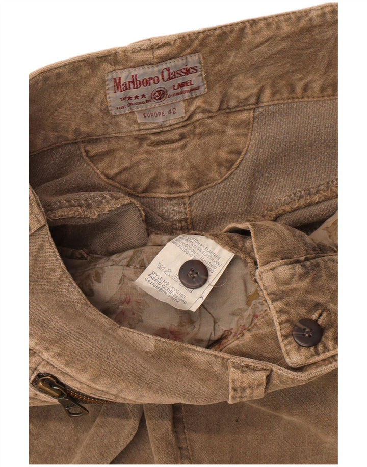 MARLBORO CLASSICS Womens A-Line Skirt IT 42 Medium W30  Brown Cotton