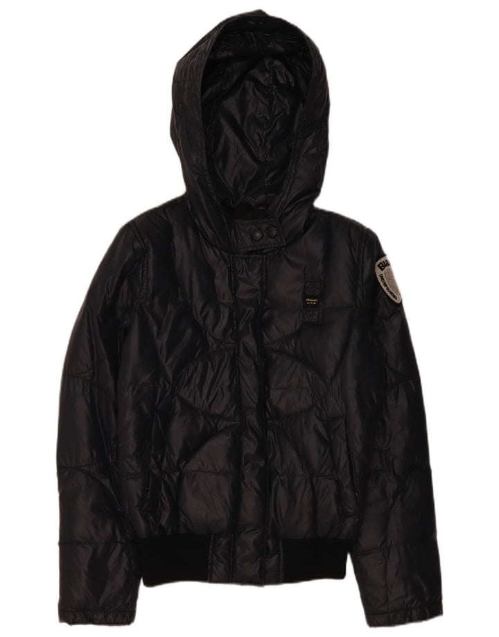 Blauer ženska podstavljena jakna s kapuljačom UK 14 srednje tamnoplavi poliamid