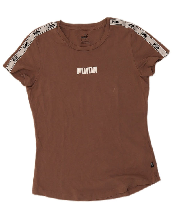 Puma ženska majica kratkih rukava s grafičkim motivima UK 10 Small Brown Cotton