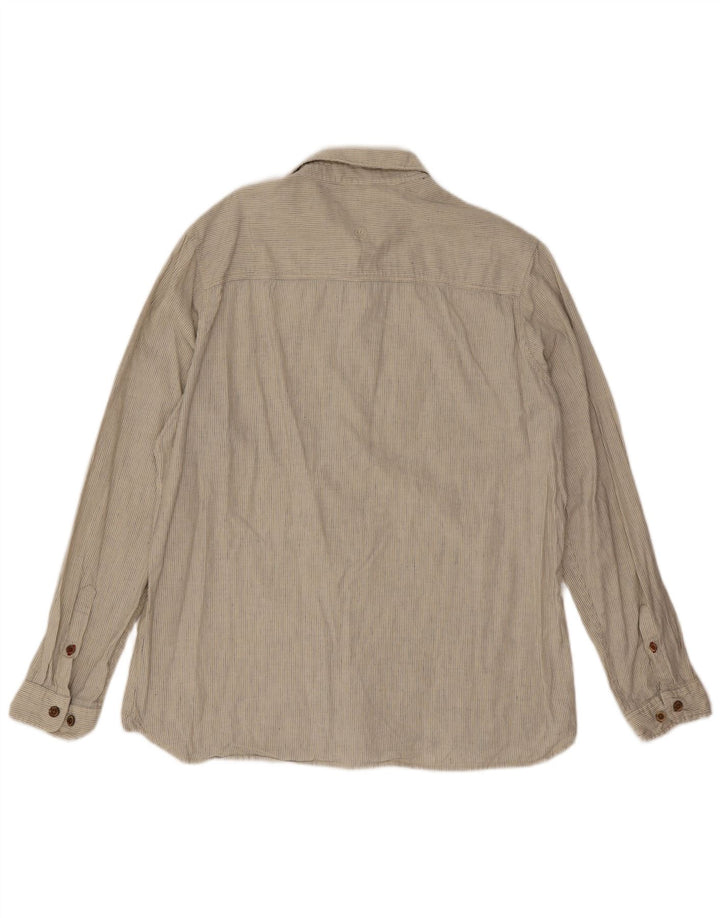 Fat Face Muška košulja Large Beige Pinstripe Lan