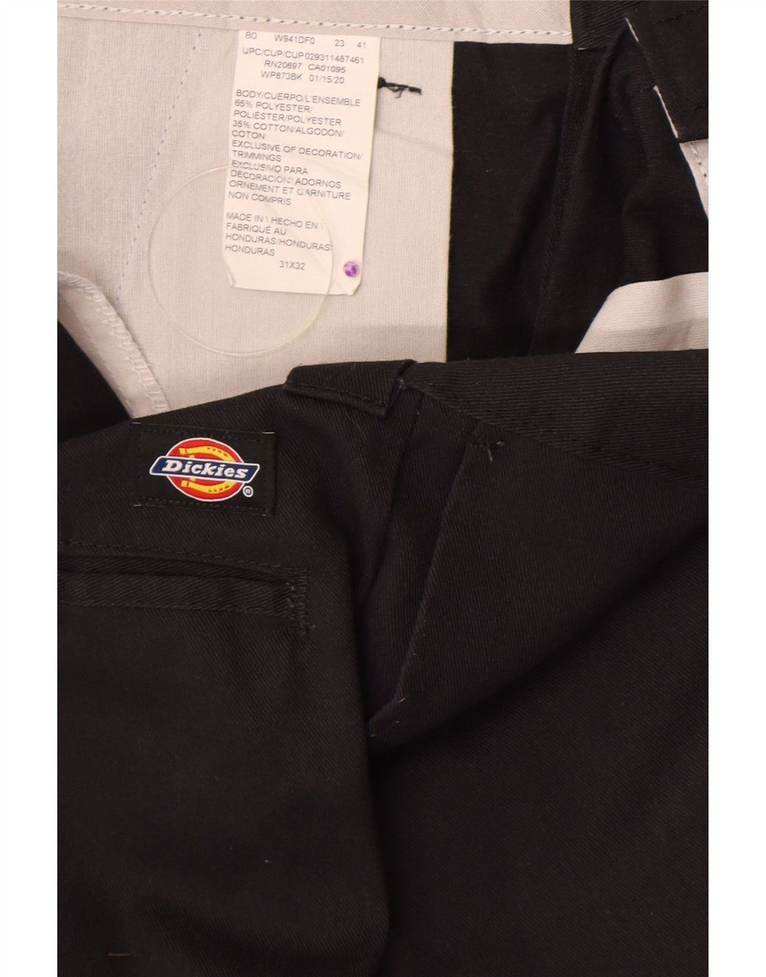 Dickies muške ravne chino hlače W31 L32 crni poliester