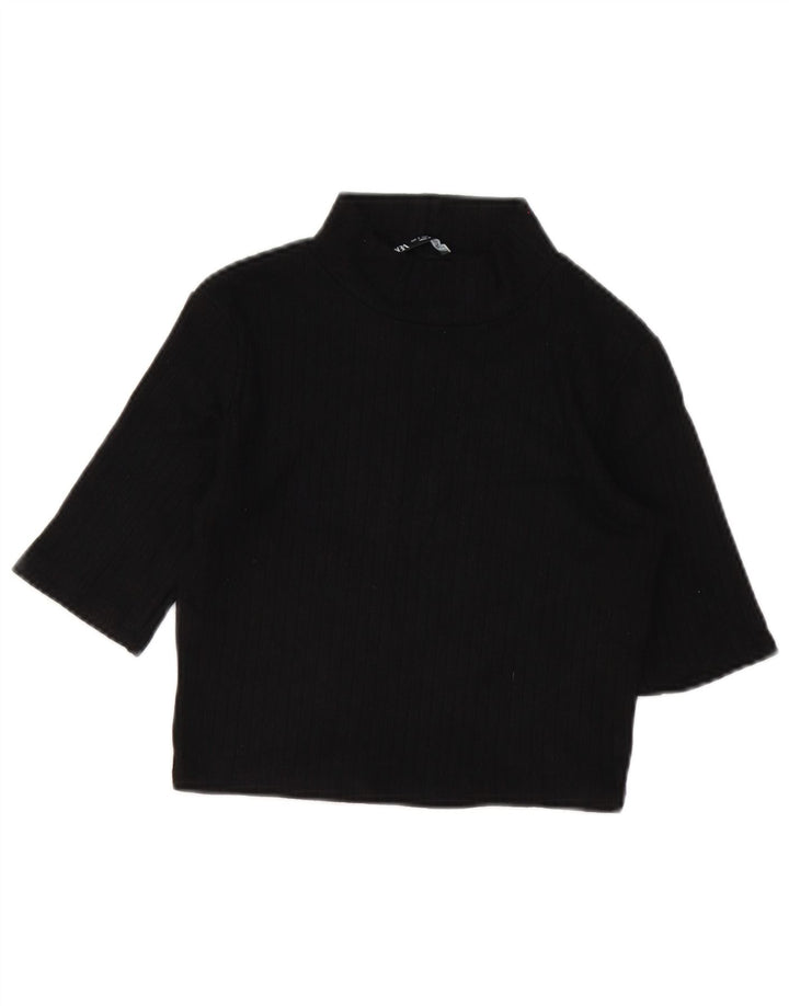 Zara ženski gornji dio kratke bluze UK 10 Small Black