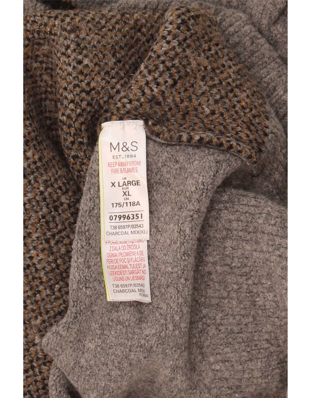 Marks & Spencer ženski džemper s kornjačičastim ovratnikom UK 18 XL sivi