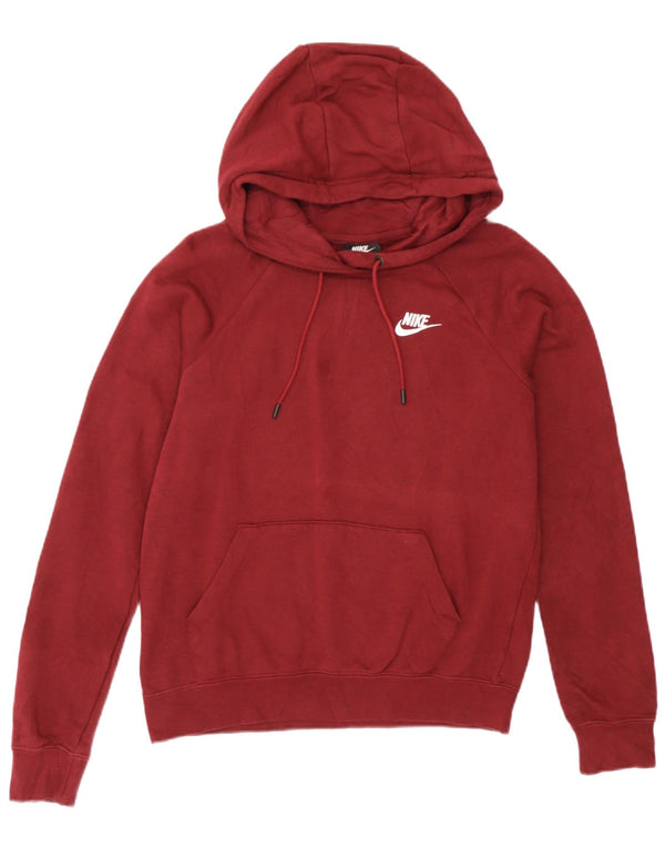 Nike Ženska prevelika majica s kapuljačom UK 6 XS Bordo pamuk