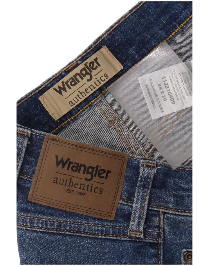WRANGLER Muške ravne traperice W34 L30 plavi pamuk