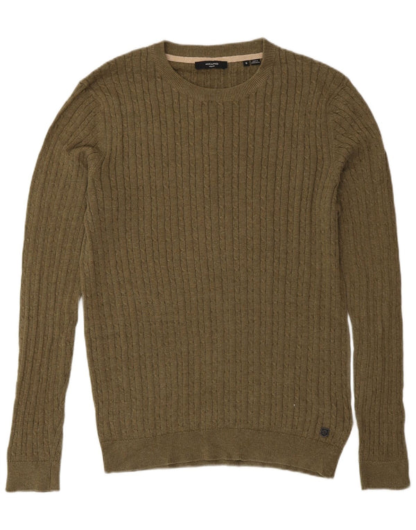 Jack & Jones muški džemper s okruglim izrezom, mali kaki