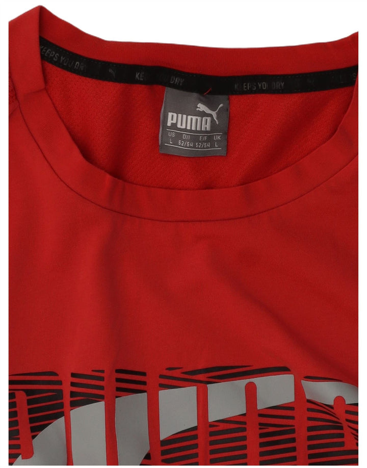 Puma muška velika majica s grafičkim motivima, crvena