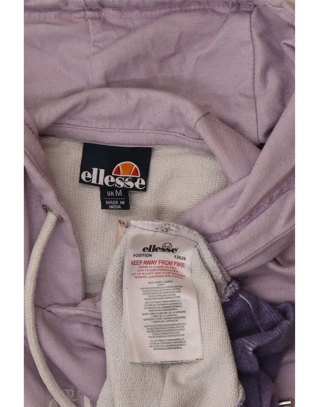 Ellesse muška majica s kapuljačom srednje ljubičaste boje, poliester