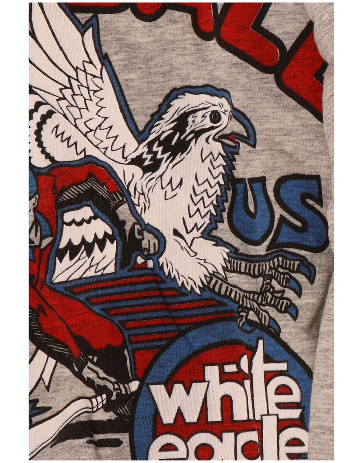 Vintage muška bomber grafička podstavljena jakna UK 40 velika tamnoplava