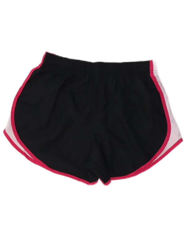 NIKE Ženske Dri Fit Sportske Kratke Hlače UK 8 Mali crni Colourblock poliester