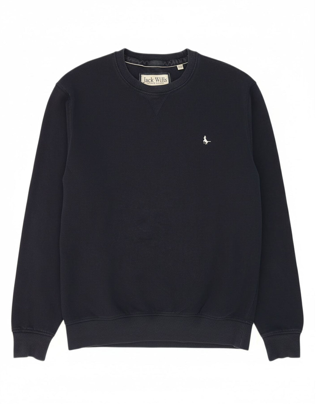 JACK WILLS Mens Sweatshirt Jumper Large Navy Blue Cotton