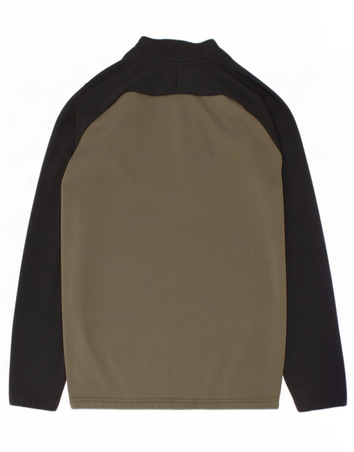 Nike Boys Dri Fit Pullover Trenirka Top 8-9 Years Small Khaki Colourblock