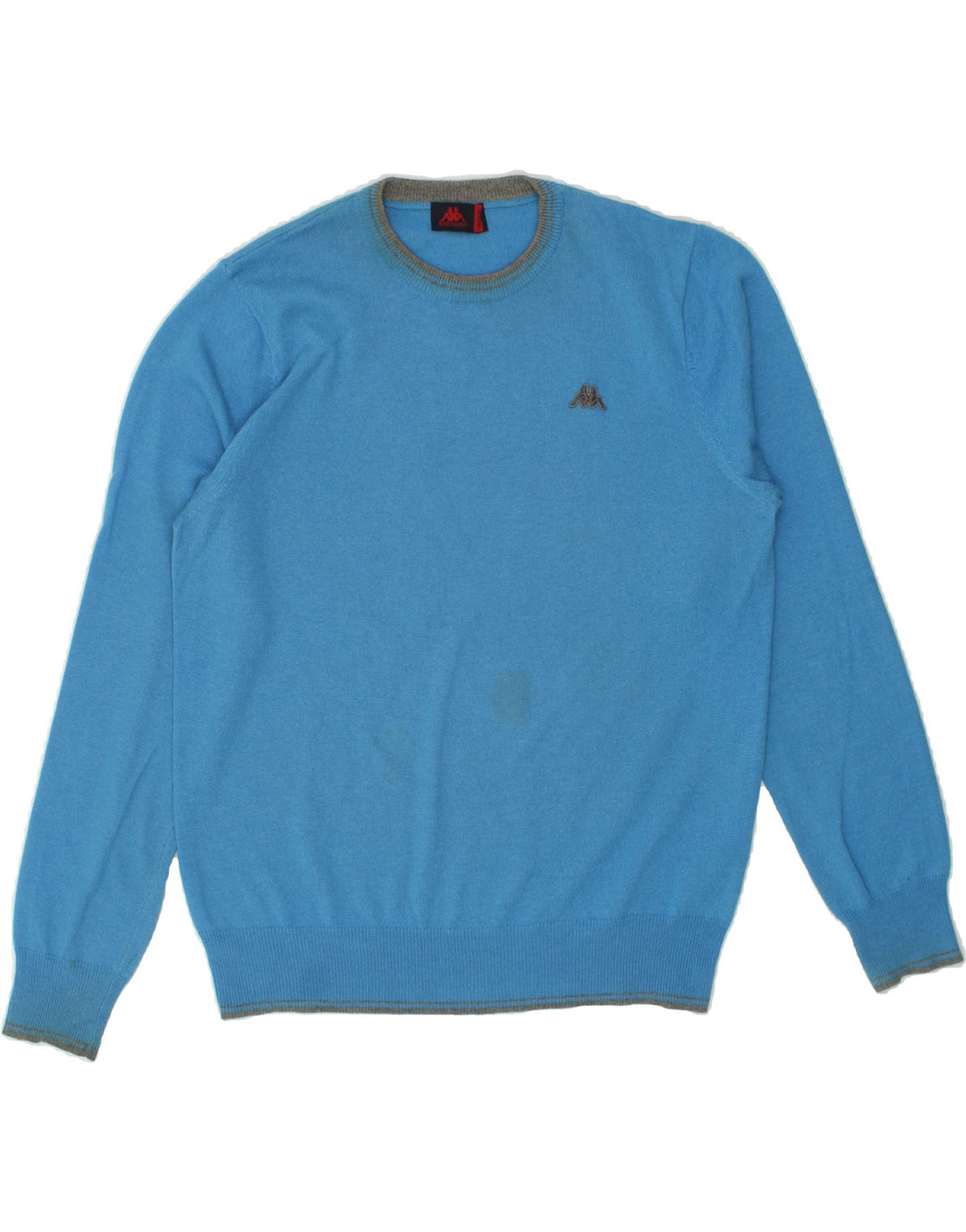 KAPPA Mens Crew Neck Jumper Sweater Medium Blue Nylon Vintage Kappa and Second-Hand Kappa from Messina Hembry 