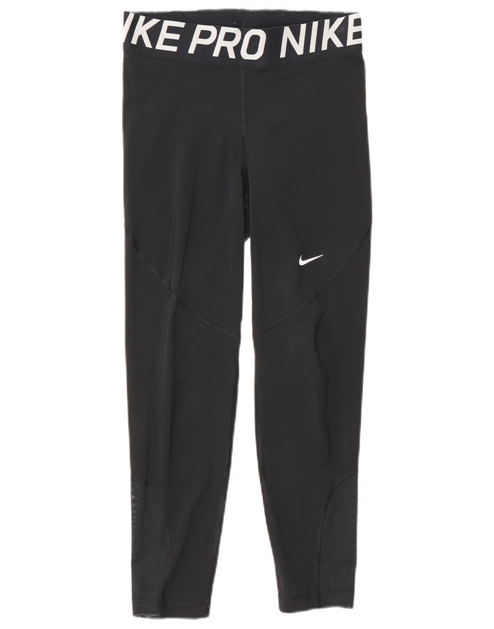 Nike Ženske grafičke tajice Male crne poliesterske sportske