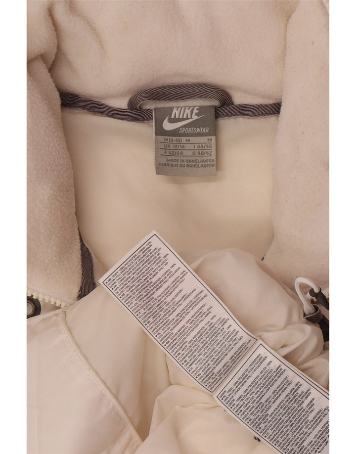 Nike Ženska podstavljena majica s kapuljačom UK 12/14 Srednji bijeli poliester