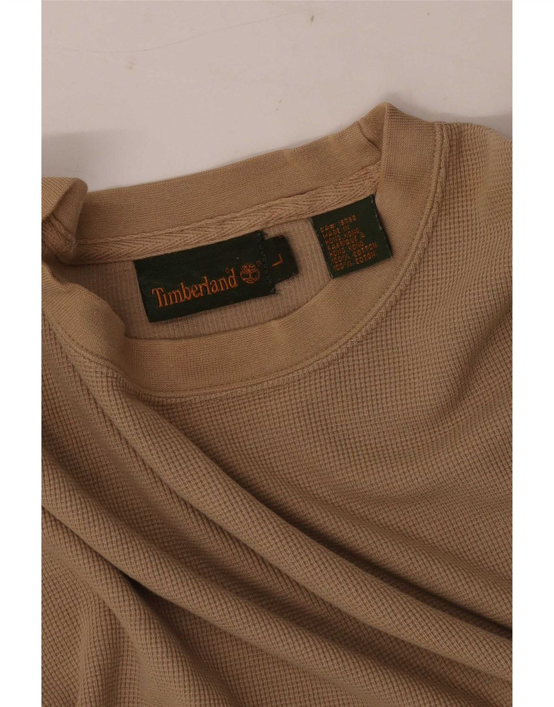Timberland muška majica dugih rukava, veliki smeđi pamuk