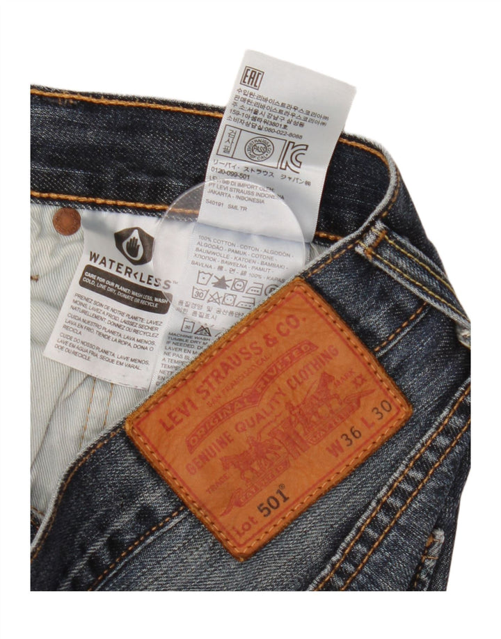Levi's muške 501 ravne traperice W36 L30 plavi pamuk