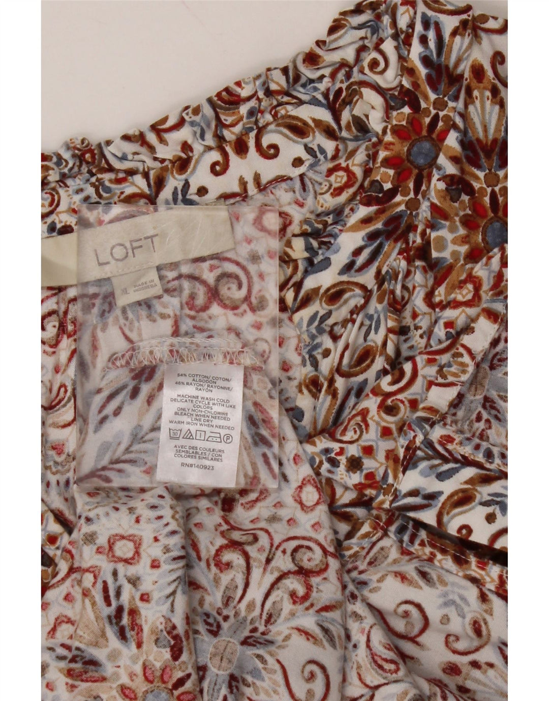 LOFT Ženska majica košulja Bluza UK 18 XL Raznobojni Paisley pamuk
