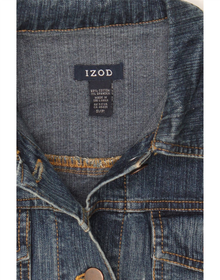 IZOD Womens Denim Jacket UK 10 Small Blue Cotton Vintage Izod and Second-Hand Izod from Messina Hembry 