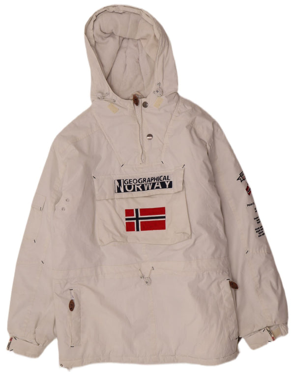 Muška anorak jakna s kapuljačom Geographical Norway UK 42 XL bijela
