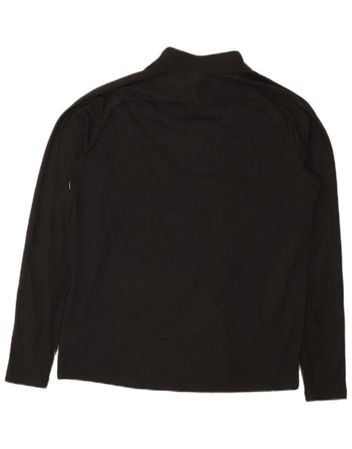 Nike Dri Fit majica s izrezom na patent i gornji dio trenirke srednje crne boje