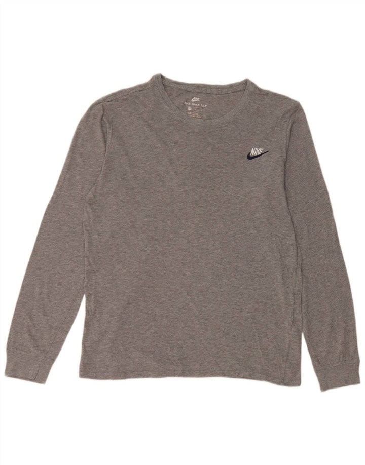 Nike muška majica atletskog kroja dugih rukava srednje sive boje